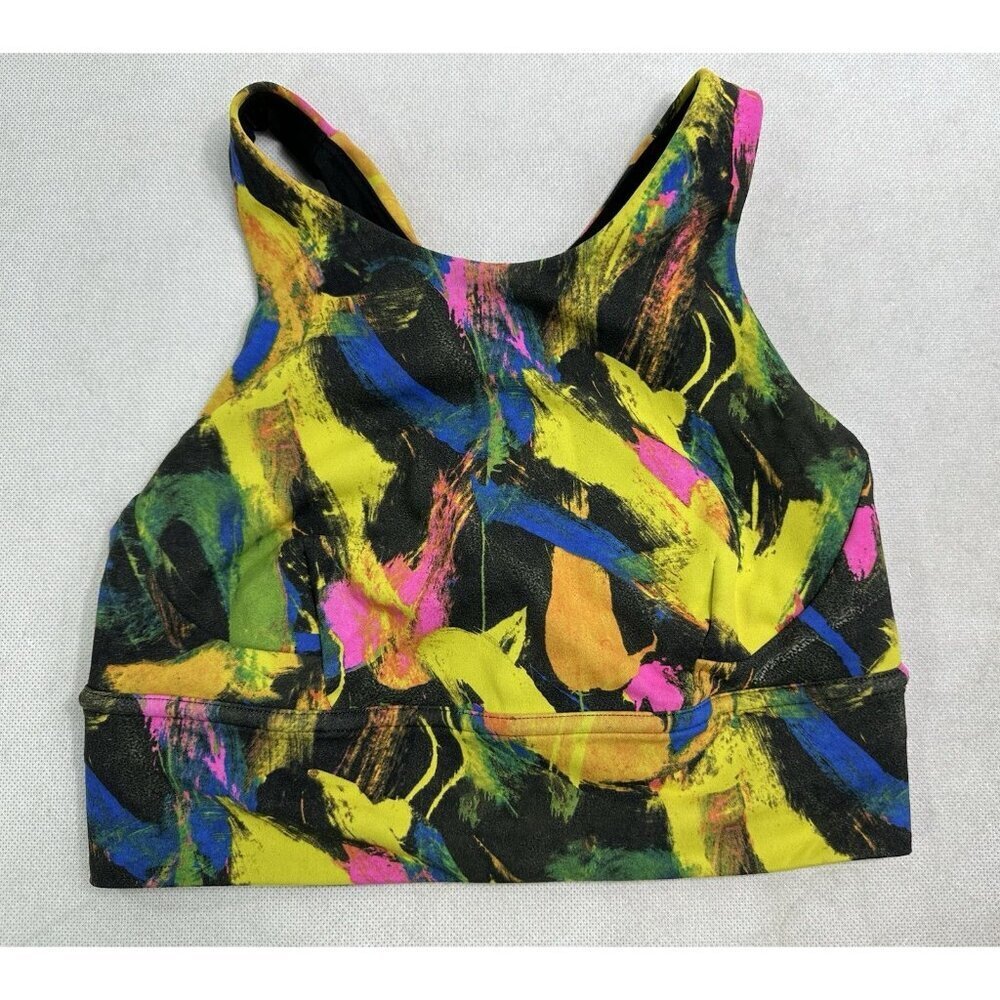 Lululemon Wunder Train Longline Bra 6 Medium Support C/D Cup Undertone Black EUC